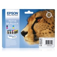 <span>EPSON</span> T0715 C13T07154010 Siyah + Sarı + Kırmızı + Mavi Kartuş 4 Lü PAKET