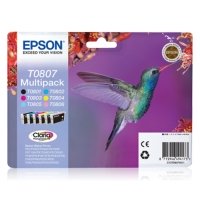 <span>EPSON</span> T0807 C13T08074011 Orjinal 6 Ayrı Renk Kartuş 6 LI PAKET