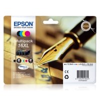 <span>EPSON</span> 16XL C13T16364010 Orjinal Siyah + Sarı + Kırmızı + Mavi Kartuş 4 Lü PAKET